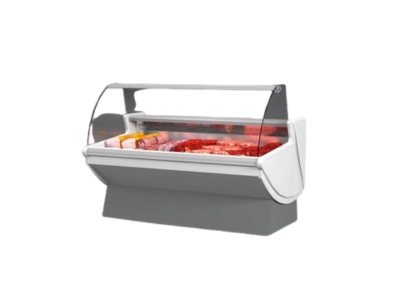 Banco refrigerato per carne fresca, vetrina espositiva professionale per il Ticino