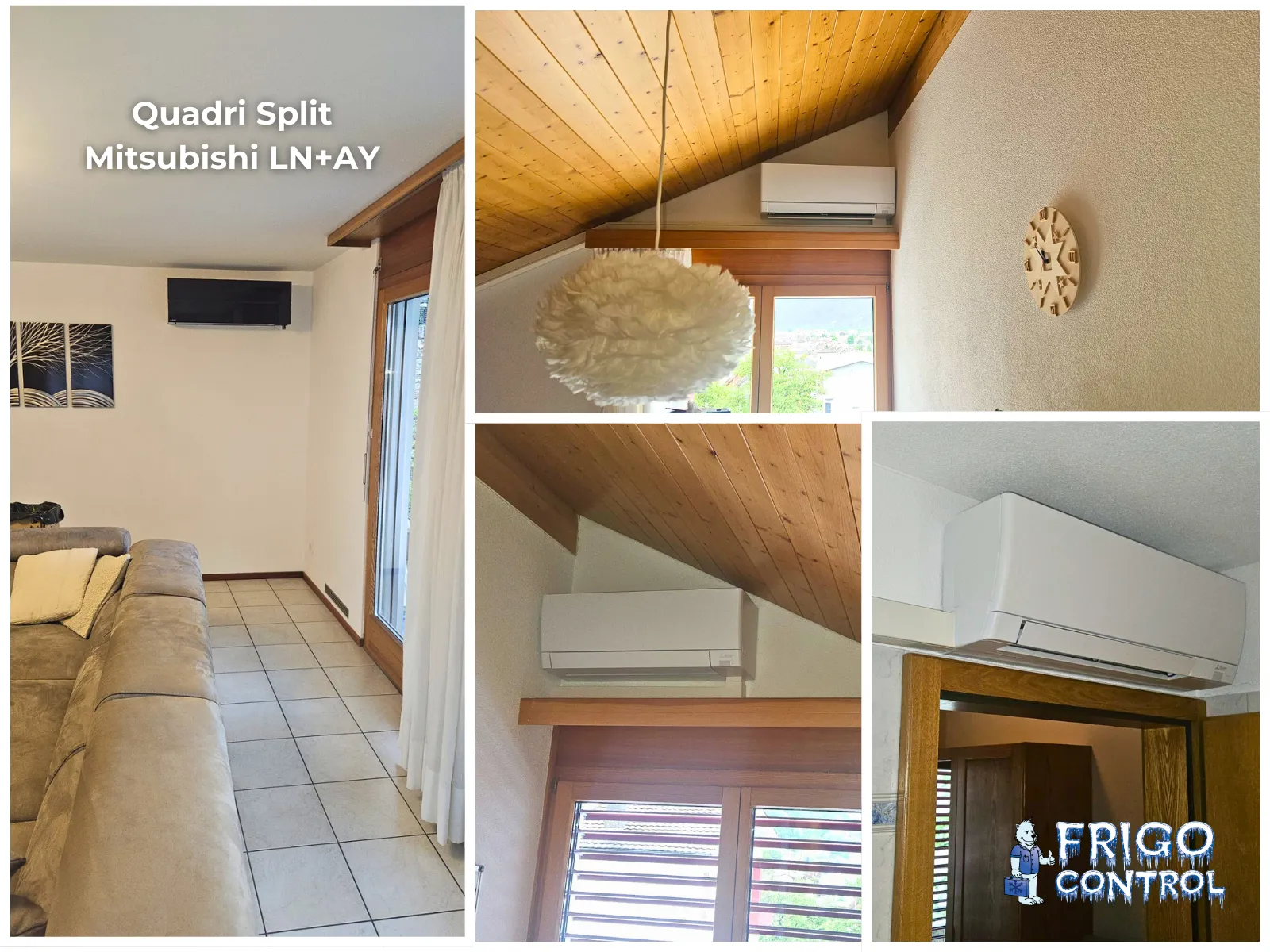 Installazione climatizzatore Mitsubishi AY e LN a Biasca con 4 unità interne