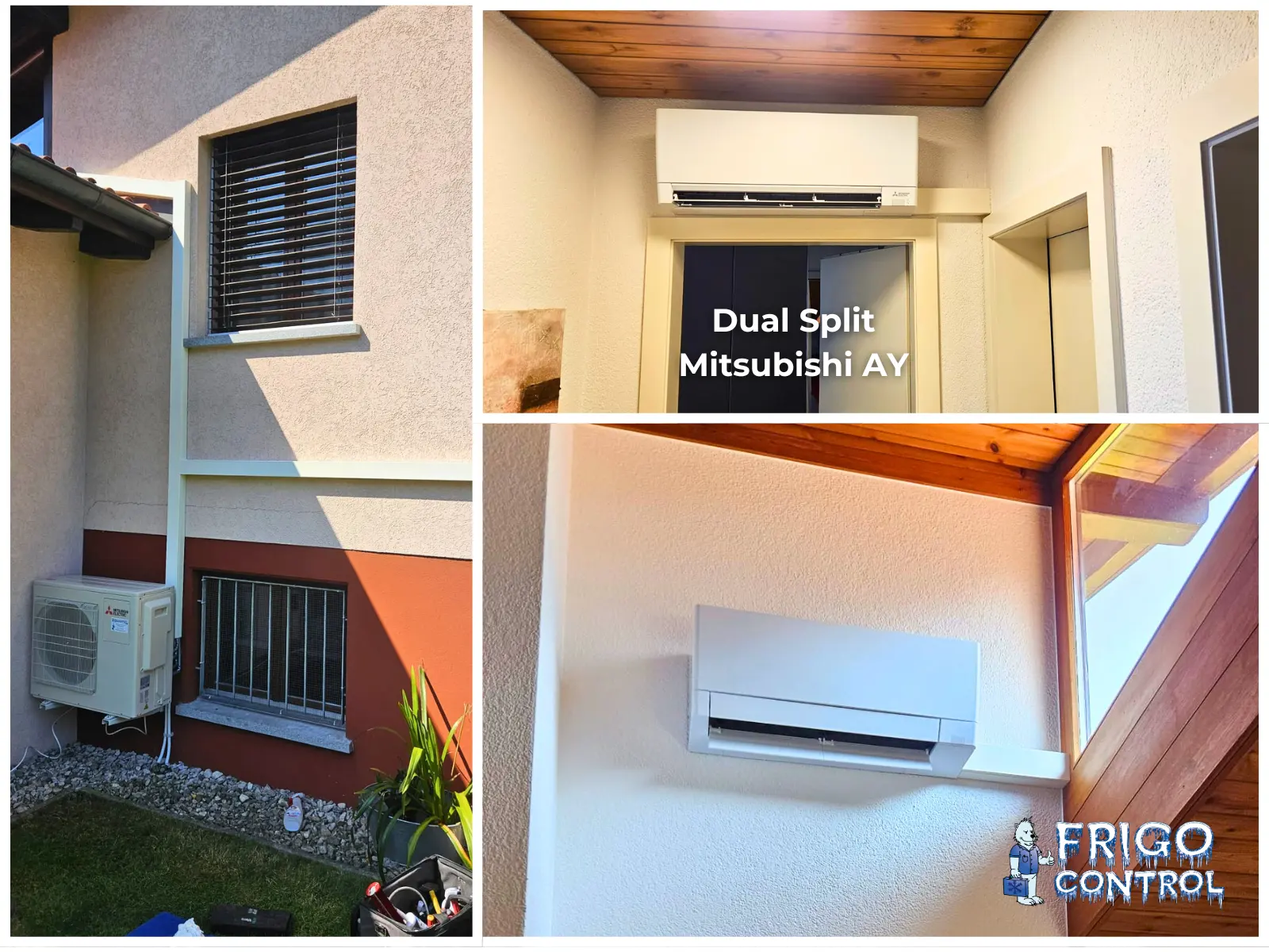 Installazione climatizzatore Mitsubishi AY dual split a Lodrino in Luglio