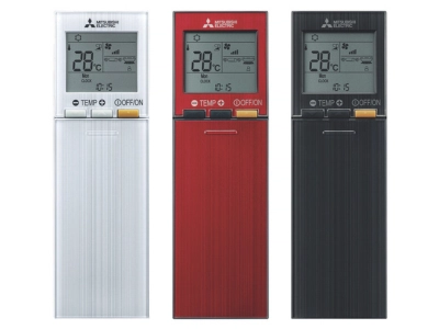 Telecomandi in tre colori per climatizzatore premium Mitsubishi LN, controllo completo delle funzioni di climatizzazione – Frigo Control Ticino